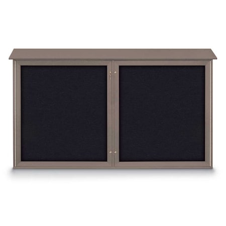 United Visual Products Open Faced Traditional Rounded Corkboard UV646ARC-BRONZE-CORK